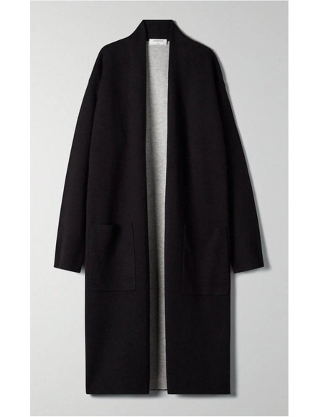 Aritzia Babaton Lance | Black Open-Front Long Coat